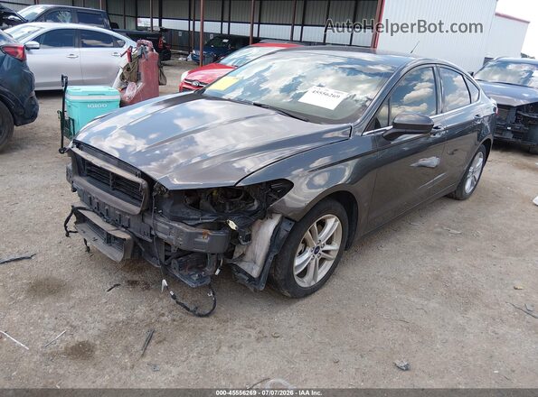 3FA6P0UU1JR142254 2018 FORD FUSION HYBRID Серый Передняя левая четверть