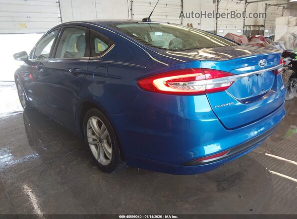 3FA6P0UU1JR235856 2018 FORD FUSION HYBRID Blue Задня ліва чверть