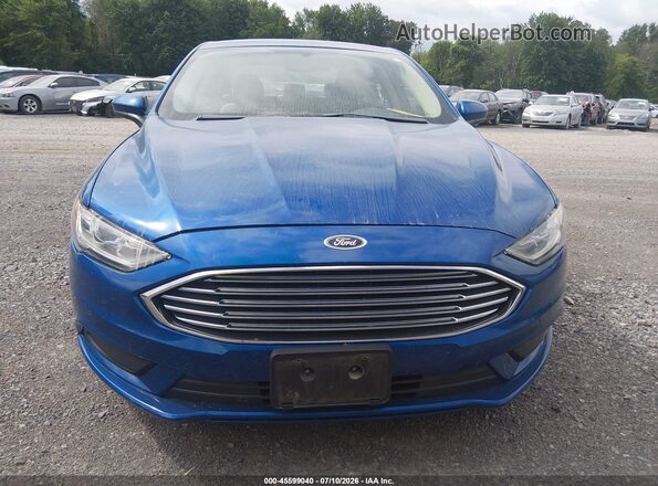 3FA6P0UU1JR235856 2018 FORD FUSION HYBRID Blue Вид спереду