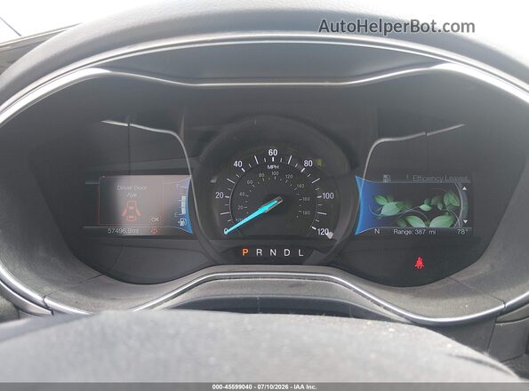 3FA6P0UU1JR235856 2018 FORD FUSION HYBRID Blue Вид задніх сидінь