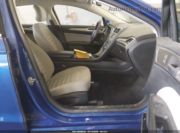 3FA6P0UU1JR235856 2018 FORD FUSION HYBRID Blue Вид салону спереду
