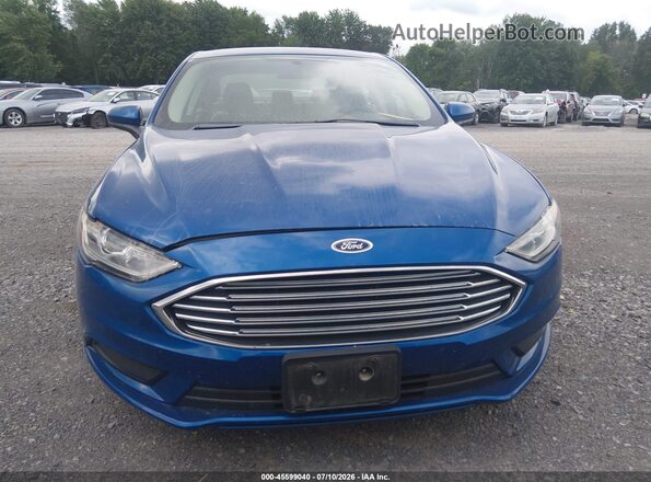 3FA6P0UU1JR235856 2018 FORD FUSION HYBRID Blue Вид щитка приладів