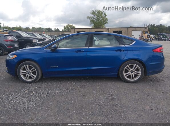 3FA6P0UU1JR235856 2018 FORD FUSION HYBRID Blue Панорамний вид салону 360°