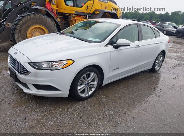 3FA6P0UU1JR243536 2018 FORD FUSION HYBRID White Przód lewy