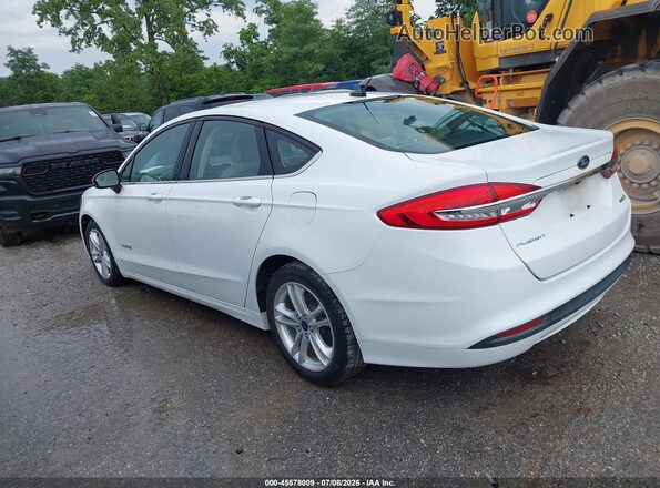 3FA6P0UU1JR243536 2018 FORD FUSION HYBRID White Tył lewy