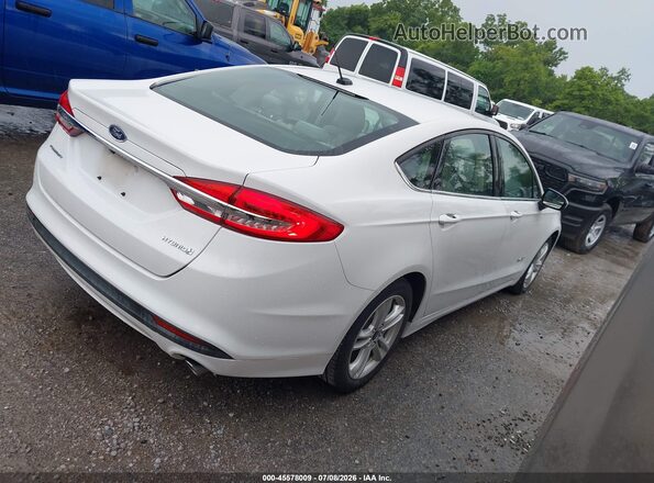 3FA6P0UU1JR243536 2018 FORD FUSION HYBRID White Tył prawy