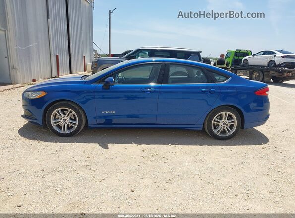 3FA6P0UU1JR254391 2018 FORD FUSION HYBRID Blue სალონის 360-გრადუსიანი ხედი