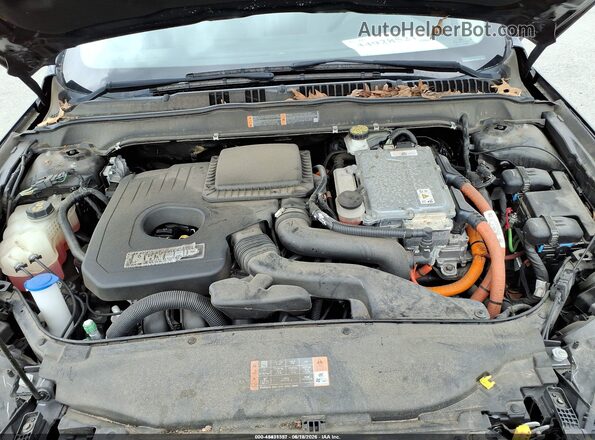 3FA6P0UU2JR101258 2018 FORD FUSION HYBRID Black Rear view