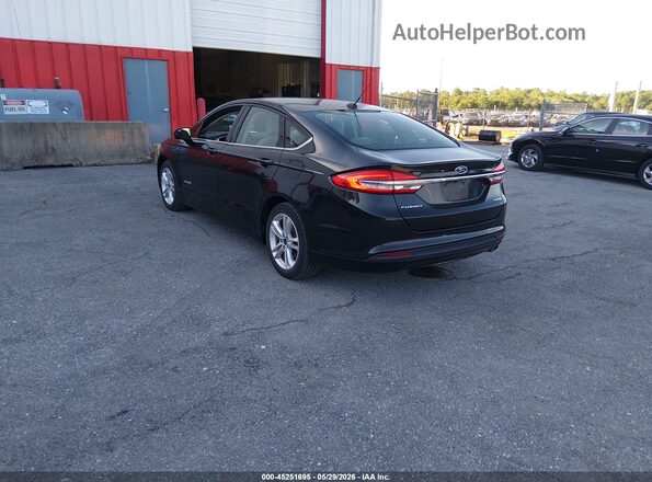 3FA6P0UU2JR198395 2018 FORD FUSION HYBRID Black Trasero izquierdo