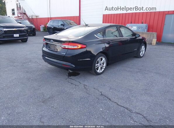 3FA6P0UU2JR198395 2018 FORD FUSION HYBRID Black Trasero derecho