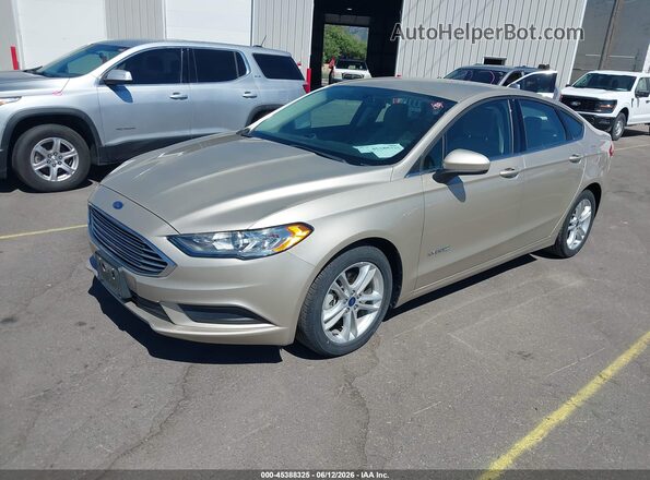 3FA6P0UU2JR209444 2018 FORD FUSION HYBRID Gold Առջևի ձախ երեք քառորդ տեսարան