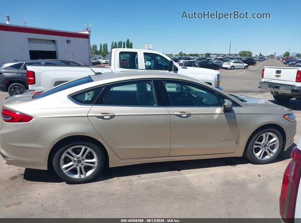 3FA6P0UU2JR209444 2018 FORD FUSION HYBRID Gold Սալոնի հետևի տեսք