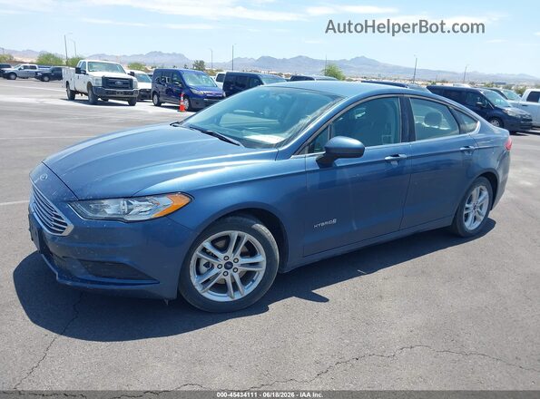 3FA6P0UU2JR235770 2018 FORD FUSION HYBRID Blue Widok zestawu wskaźników