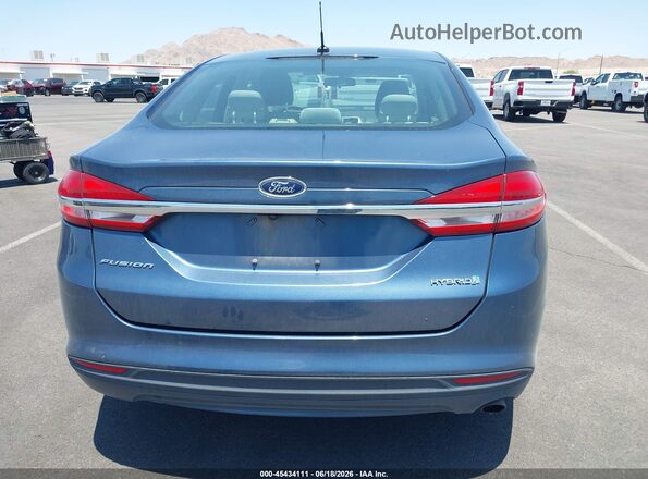 3FA6P0UU2JR235770 2018 FORD FUSION HYBRID Blue 