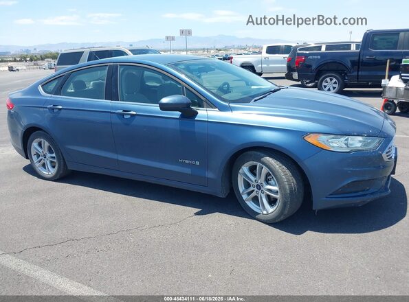 3FA6P0UU2JR235770 2018 FORD FUSION HYBRID Blue 