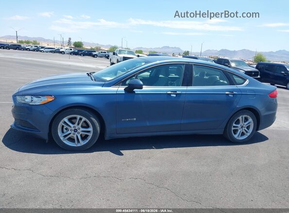 3FA6P0UU2JR235770 2018 FORD FUSION HYBRID Blue 