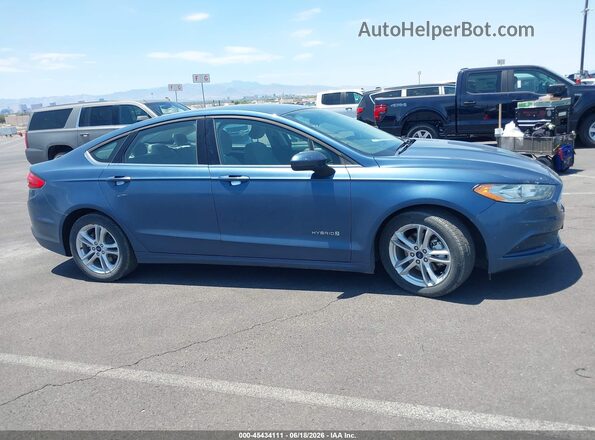 3FA6P0UU2JR235770 2018 FORD FUSION HYBRID Blue 