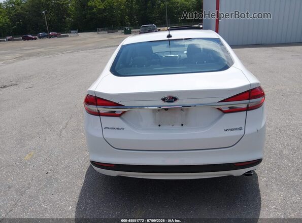 3FA6P0UU2JR243559 2018 FORD FUSION HYBRID White 