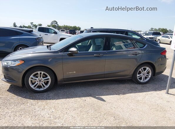 3FA6P0UU2JR243609 2018 FORD FUSION HYBRID Gray 