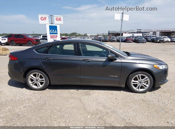 3FA6P0UU2JR243609 2018 FORD FUSION HYBRID Gray 