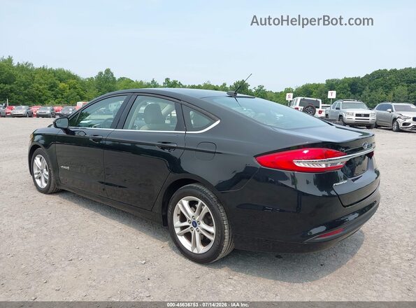 3FA6P0UU2JR254464 2018 FORD FUSION HYBRID Black Հետևի ձախ