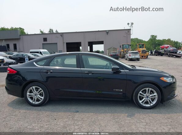 3FA6P0UU2JR254464 2018 FORD FUSION HYBRID Black 