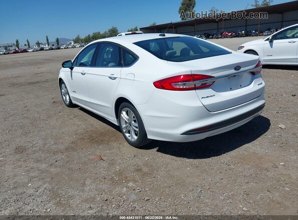 3FA6P0UU2JR254562 2018 FORD FUSION HYBRID White უკანა მარცხენა