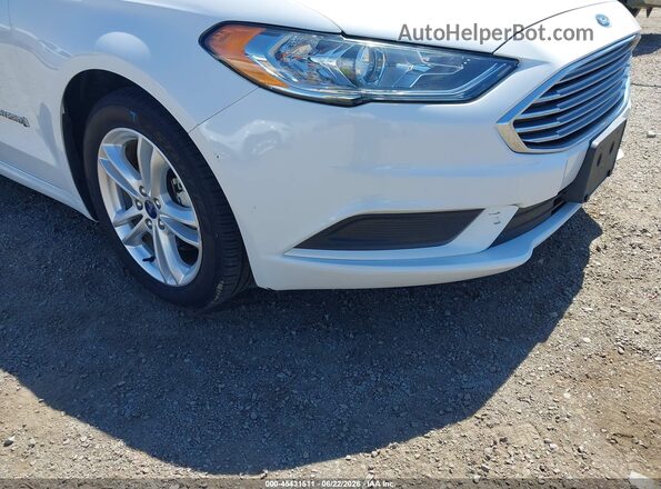 3FA6P0UU2JR254562 2018 FORD FUSION HYBRID White წინა ხედი