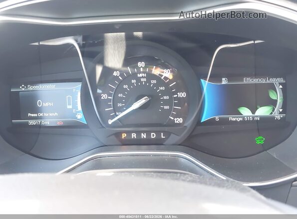 3FA6P0UU2JR254562 2018 FORD FUSION HYBRID White უკანა სავარძლების ხედი