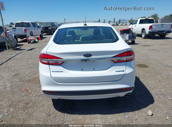 3FA6P0UU2JR254562 2018 FORD FUSION HYBRID White 