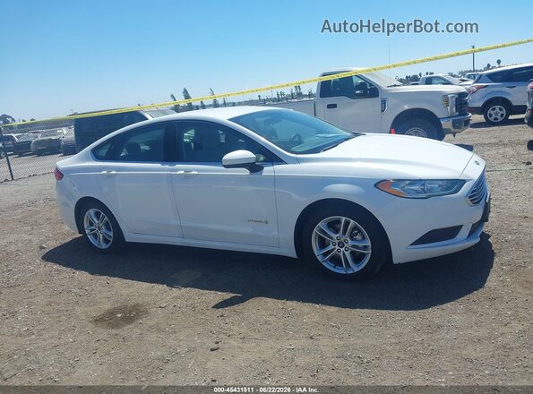 3FA6P0UU2JR254562 2018 FORD FUSION HYBRID White სალონის 360-გრადუსიანი ხედი