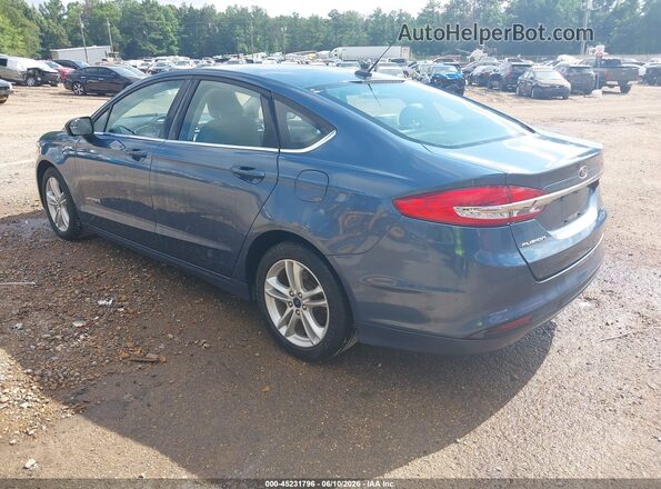 3FA6P0UU2JR273676 2018 FORD FUSION HYBRID Blue Rear left