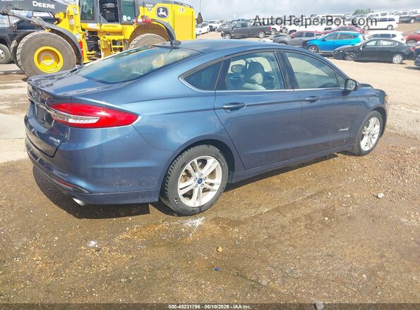 3FA6P0UU2JR273676 2018 FORD FUSION HYBRID Blue Rear right