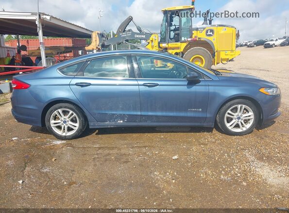 3FA6P0UU2JR273676 2018 FORD FUSION HYBRID Blue 