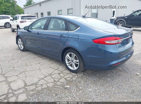 3FA6P0UU2JR278778 2018 FORD FUSION HYBRID Blue Հետևի ձախ