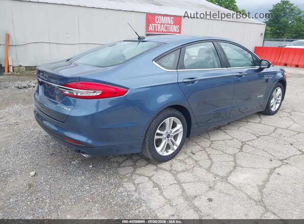 3FA6P0UU2JR278778 2018 FORD FUSION HYBRID Blue Հետևի աջ