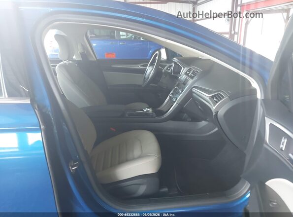3FA6P0UU2JR281938 2018 FORD FUSION HYBRID Blue Front interior view