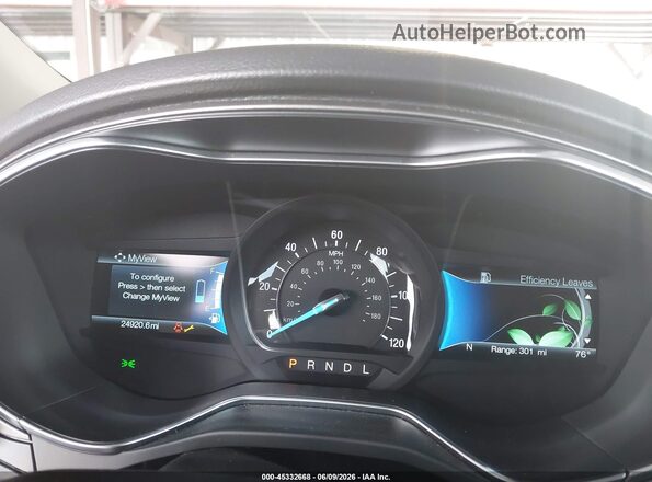 3FA6P0UU2JR281938 2018 FORD FUSION HYBRID Blue Rear seats view