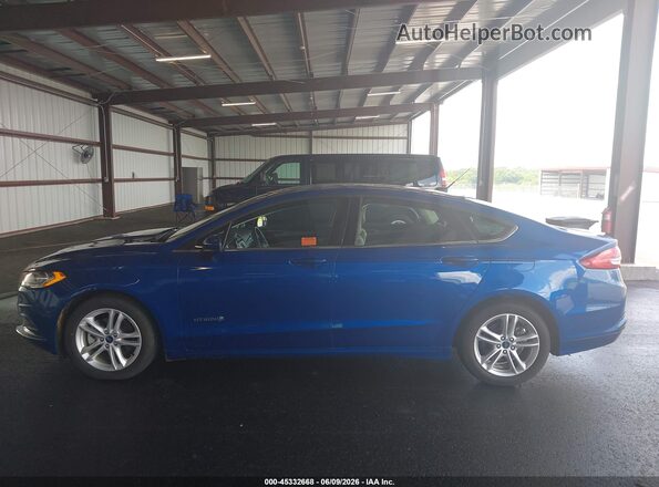 3FA6P0UU2JR281938 2018 FORD FUSION HYBRID Blue 