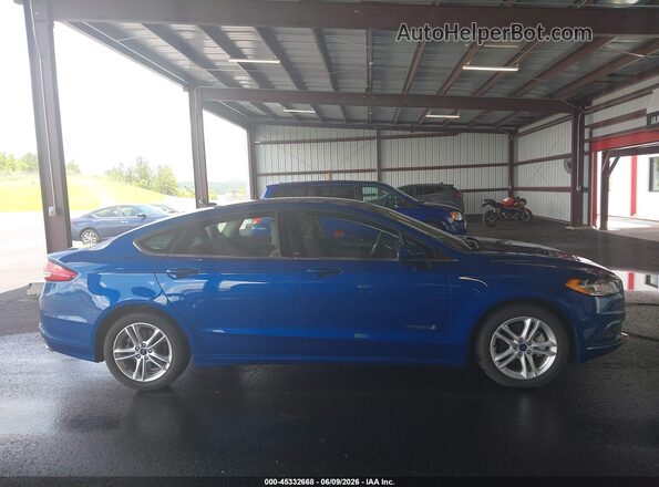 3FA6P0UU2JR281938 2018 FORD FUSION HYBRID Blue 