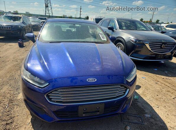 3FA6P0UU3GR352072 2016 FORD FUSION Blue Вид спереду