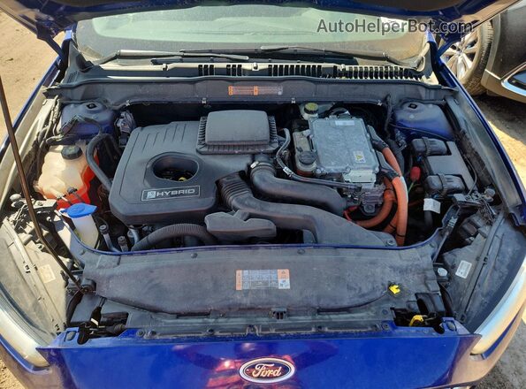 3FA6P0UU3GR352072 2016 FORD FUSION Blue Вид задньої частини салону