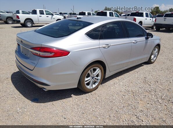 3FA6P0UU3JR100183 2018 FORD FUSION HYBRID Silver Հետևի աջ