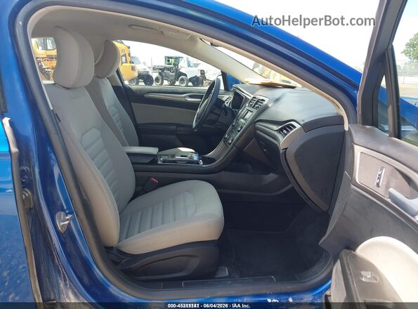 3FA6P0UU3JR122989 2018 FORD FUSION HYBRID Blue Вид салону спереду