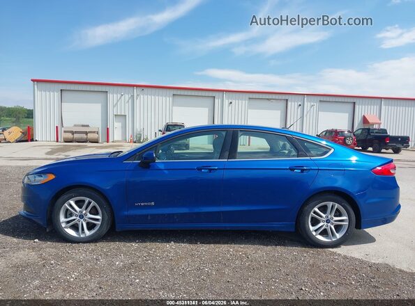 3FA6P0UU3JR122989 2018 FORD FUSION HYBRID Blue Панорамний вид салону 360°