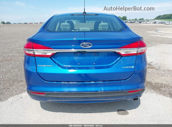 3FA6P0UU3JR122989 2018 FORD FUSION HYBRID Blue 