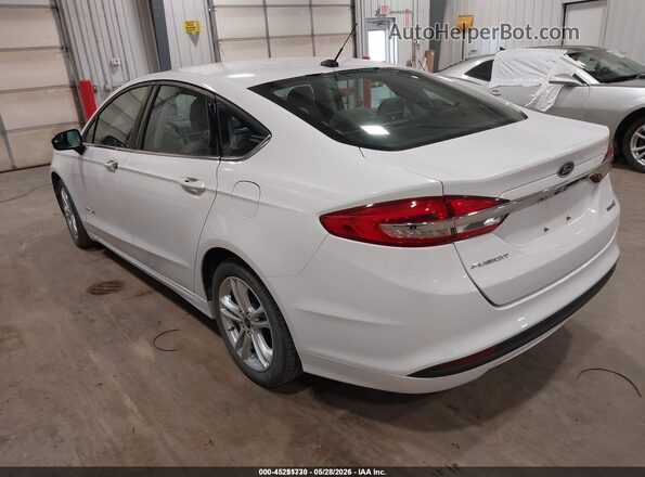 3FA6P0UU3JR123012 2018 FORD FUSION HYBRID White Հետևի ձախ