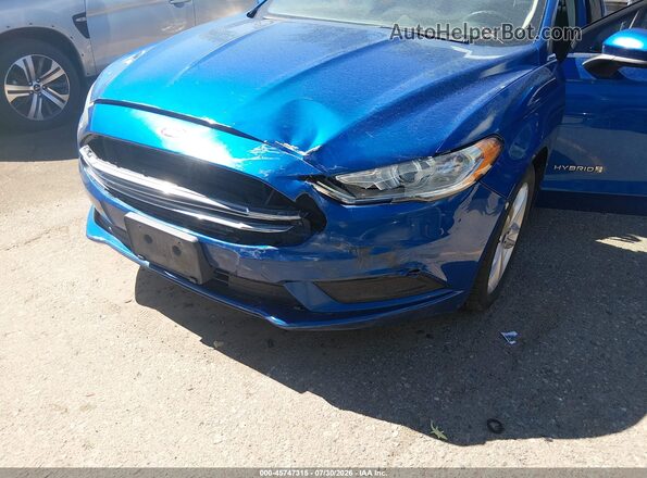 3FA6P0UU3JR176342 2018 FORD FUSION HYBRID Blue წინა ხედი