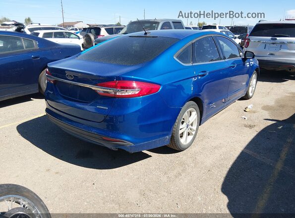 3FA6P0UU3JR176342 2018 FORD FUSION HYBRID Blue უკანა მარჯვენა