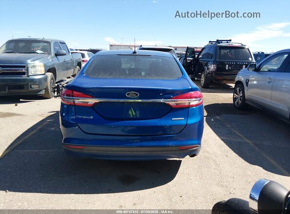 3FA6P0UU3JR176342 2018 FORD FUSION HYBRID Blue 